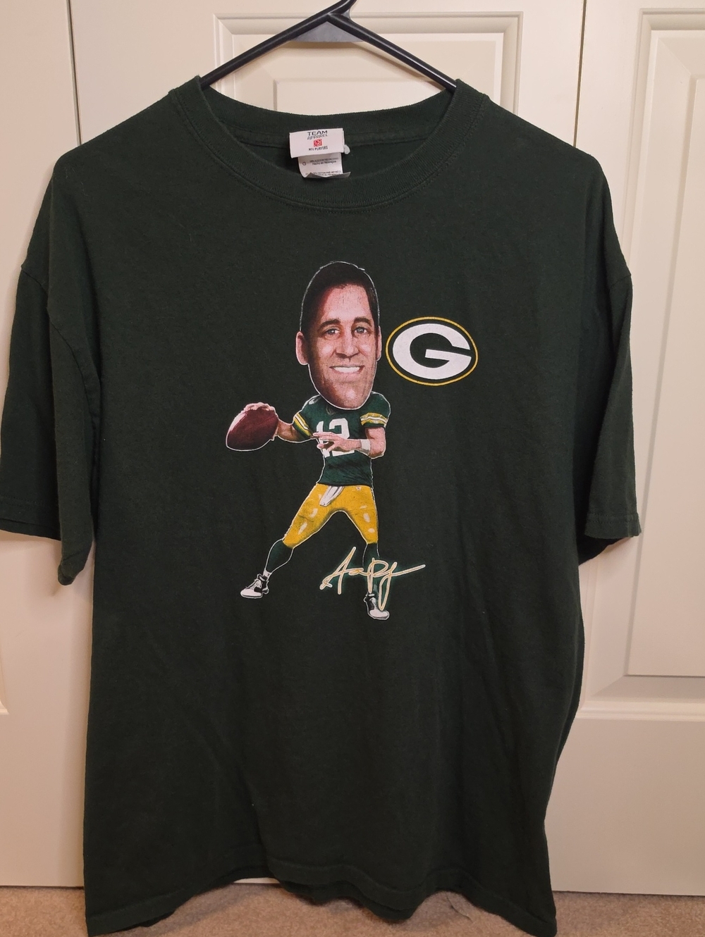 Vintage Rodgers, NFL Green Short Sleeve Tee with The Packers